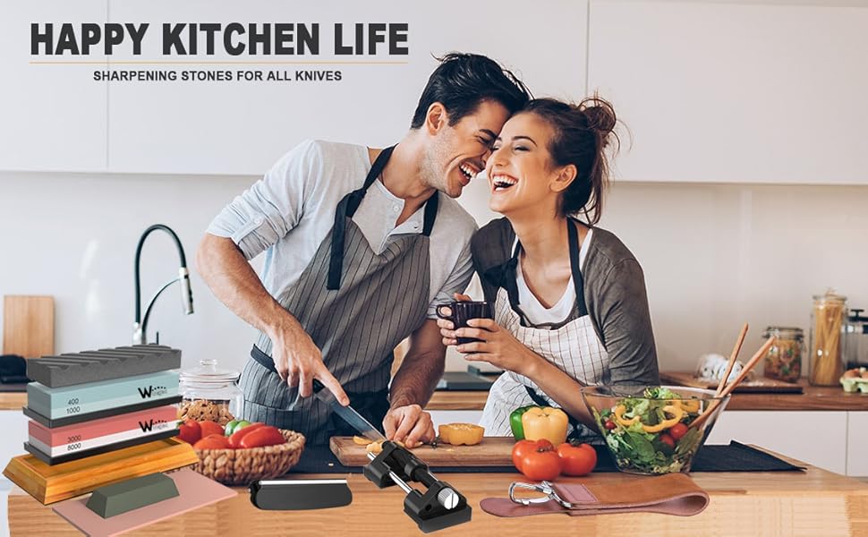 Whetstone Knife Sharpener 400/1000 3000/8000 Grit Wet