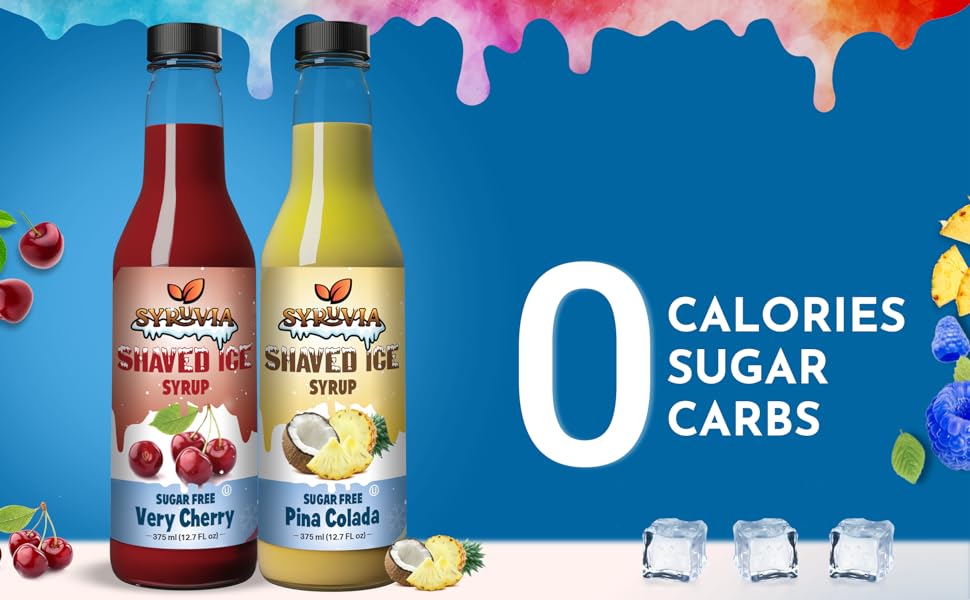 Syruvia SugarFree Snow Cone Syrup 12.7oz 0 Calorie Pina