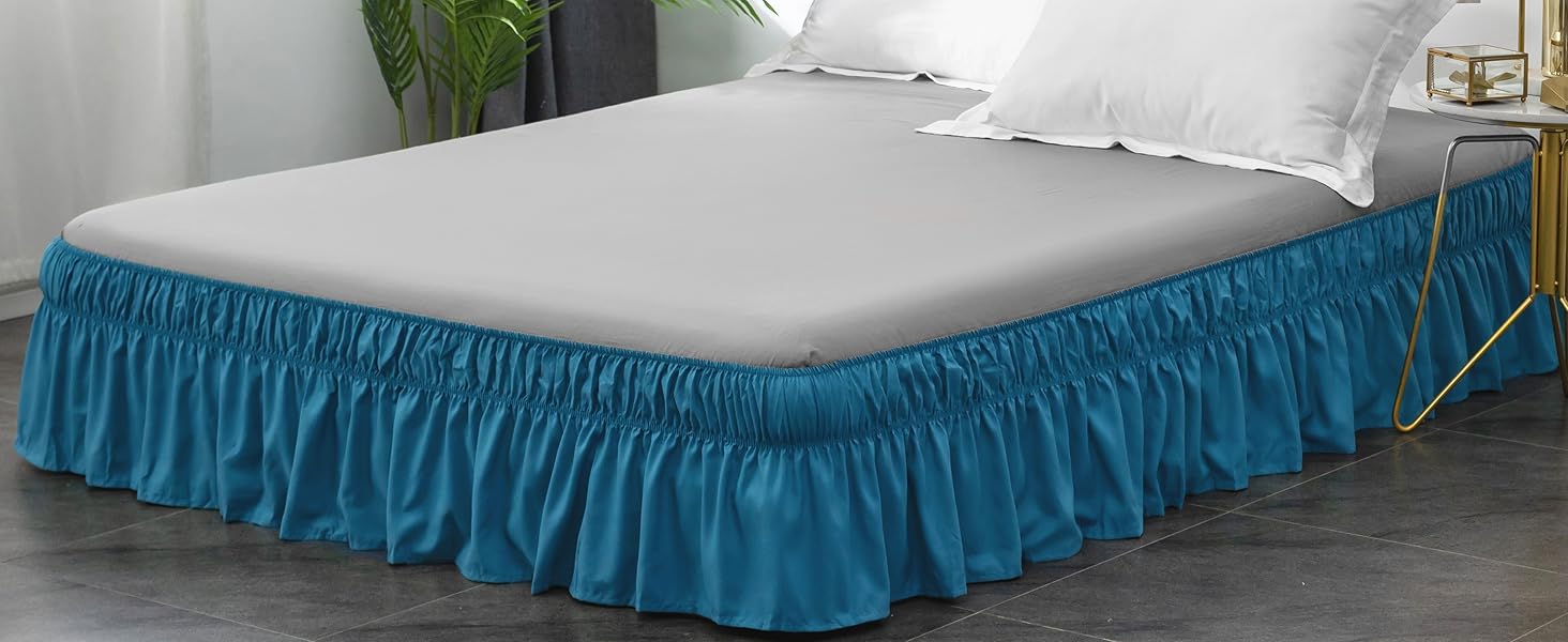 AYASW Bed Skirt Queen Size 14 Inch Drop Dust Ruffle 1800