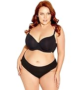 City Chic Plus Size Smooth & Chic Cotton T-Shirt Bra in Black