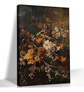 LSXARTQQ Dark Floral Wall Art