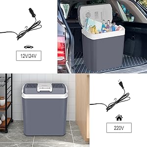 WOLTU Mini Frigo Bar Portatile Auto Ufficio Frigorifero Piccolo Caldo Freddo 12V 17 212