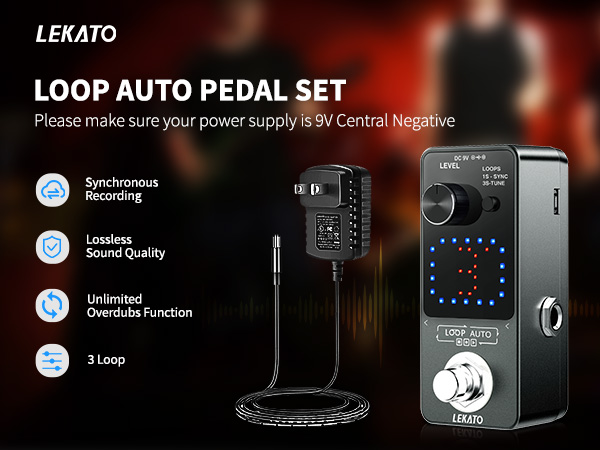 Amazon.com: LEKATO Looper Pedal,Guitar Looper Pedal with 9V