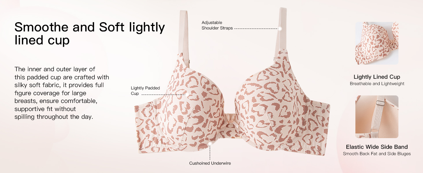 push up full coverage bra