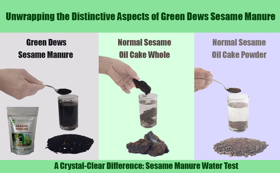 Green Dews Sesame Oil Cake Powder Fertilizer Enriched By Molasses Seaweed for Lawn