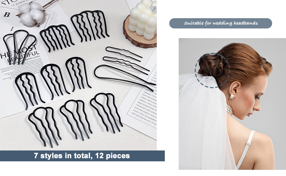 Hair Fork Clip Teeth Hair Pin Stick for Updo Bun