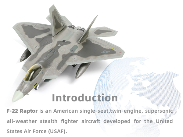 新品 アシェット 1/100 F-22 Rapter ラプター アメリカ空軍 Amazon.com: USAF F-22 Raptor 1/100 Diecast Aircraft Model