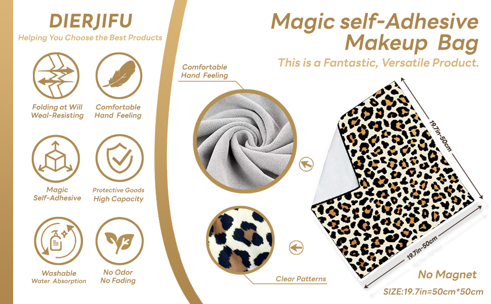 self-adhesive makeup cosmetic bag