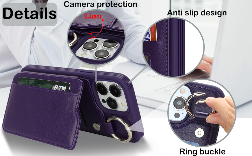 Havaya for iPhone 13 Pro Max case Wallet with Card Holder