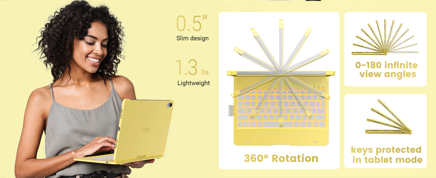 Funda para iPad de 10.ª generación con teclado