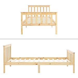 ML-Design ML-232/Wooden bed single bed children's bed 90x200 cm natural