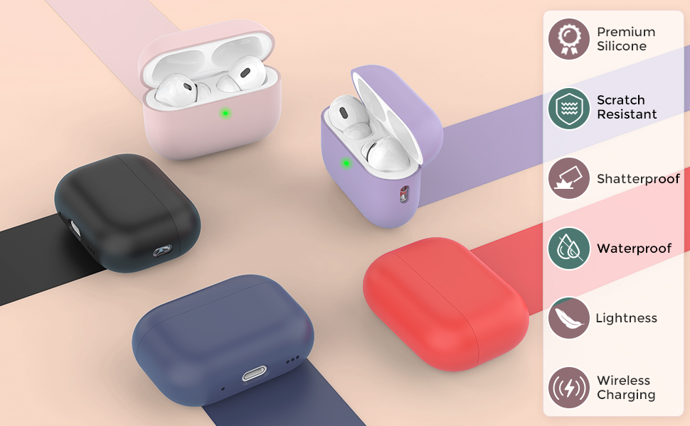 AhaStyle AirPods Pro 2nd Generation Case Protective Cover