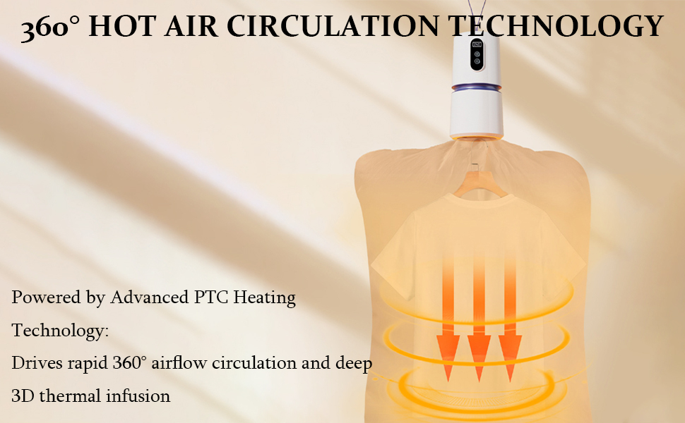 Portable Clothes Dryer with Timer, Portable Dryer with 360° Hot Air Technology & Dry Bag, Quiet Operation Mini Laundry Dryers, 30-240 Min Timer, for Travel, Apartment, RV, Dorm 24 Dry Bag