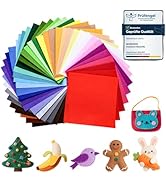 moinkerin Felt Fabric Sheets 40Pcs Stiff Felt 30x30 cm Assorted Felt Squares 1mm Polyester Fabric...