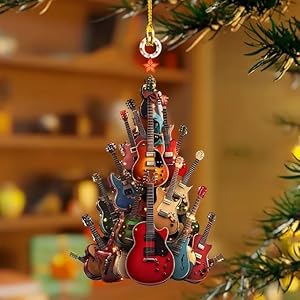 Amazon.com: Rockin' Around The Guitar Christmas Tree Ornament,2D