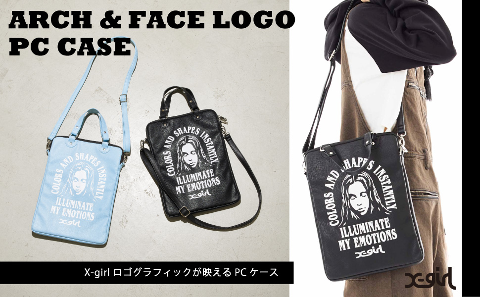 Amazon | [エックスガール] バッグ ARCH & FACE LOGO PC CASE