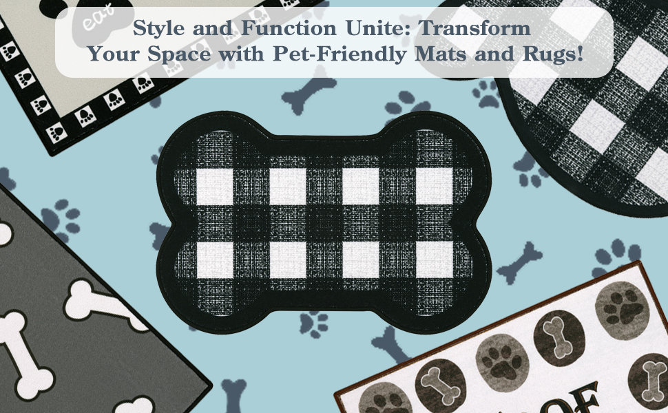 Yinuomo Dog Food Mat, Water Absorbent Pet Food Mat, Non