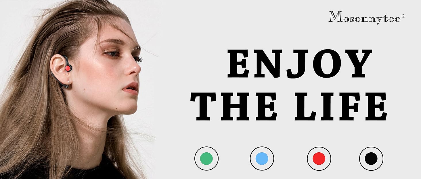 headphones wireless open ear bluetooth headset with microphones for cell phones hands free