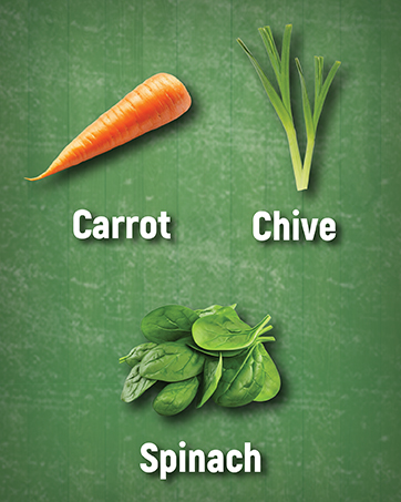Dried ramen toppings, vegetables, cabbage, Spinach, Chive, Carrot, Corn, Gree pea, mushrooms