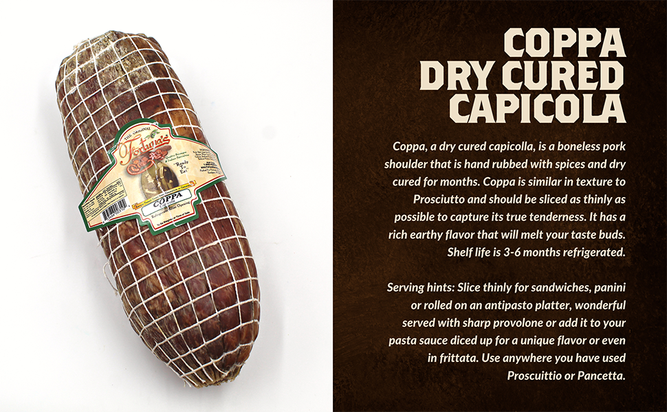 Fortuna's Coppa, aka Capicola, Dry Cured Boneless Pork