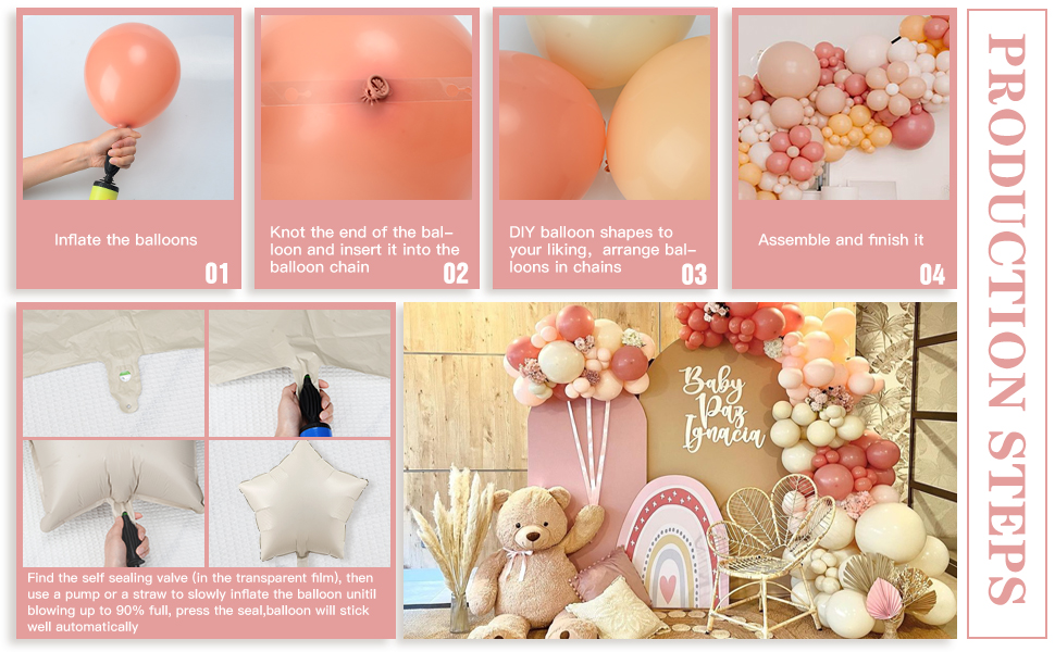 2 Ans Decoration Anniversaire Boho, Deco Anniversaire pour 2 Ans Fille,  Avec Bannière de Happy Birthday, Rétro Rose Abricot Kit de Guirlande Ballon  pour Baby Shower Deco Anniversaire Fournitures : : Cuisine