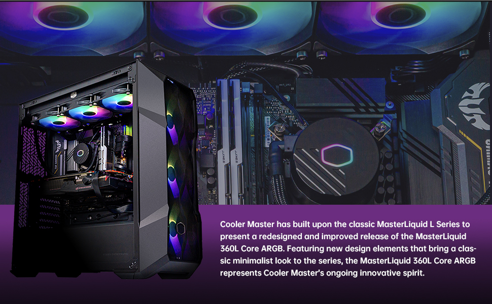 クーラーマスター　MasterLiquid 360L Core ARGB AM5 MasterLiquid 240L Core ARGB CPU Liquid Cooler | Cooler Master