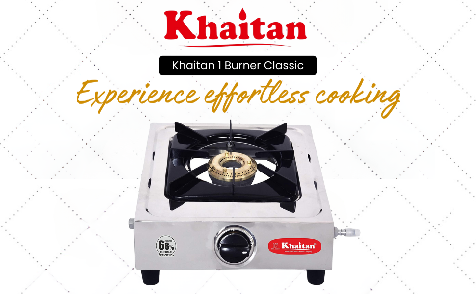Khaitan 1 Burner BP Dice BF Stainless Steel Manual Gas Stove