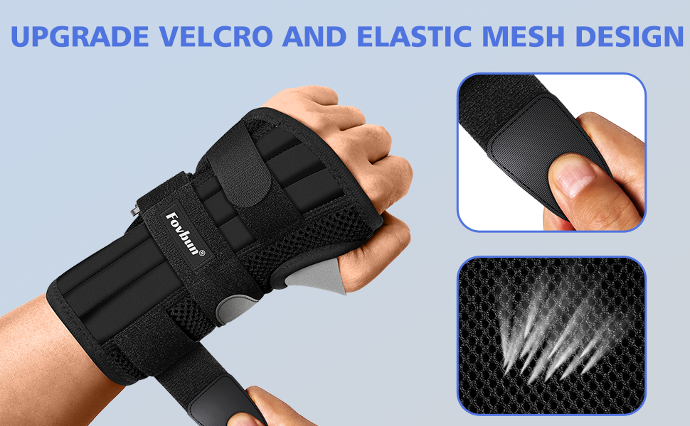 Fovbun Carpal Tunnel Wrist Brace Night Support Upgraded 3 Adjustable Straps Wrist Support Splint
