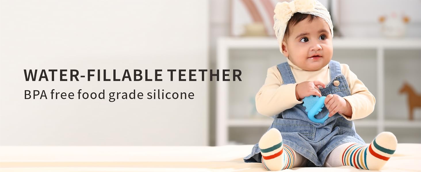 Baby Teether Toys,Water Fillable Baby Teething Relief