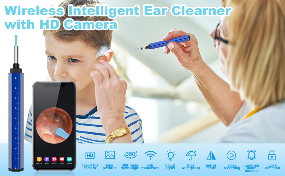 wireless intelligent ear cleaner with HD camera