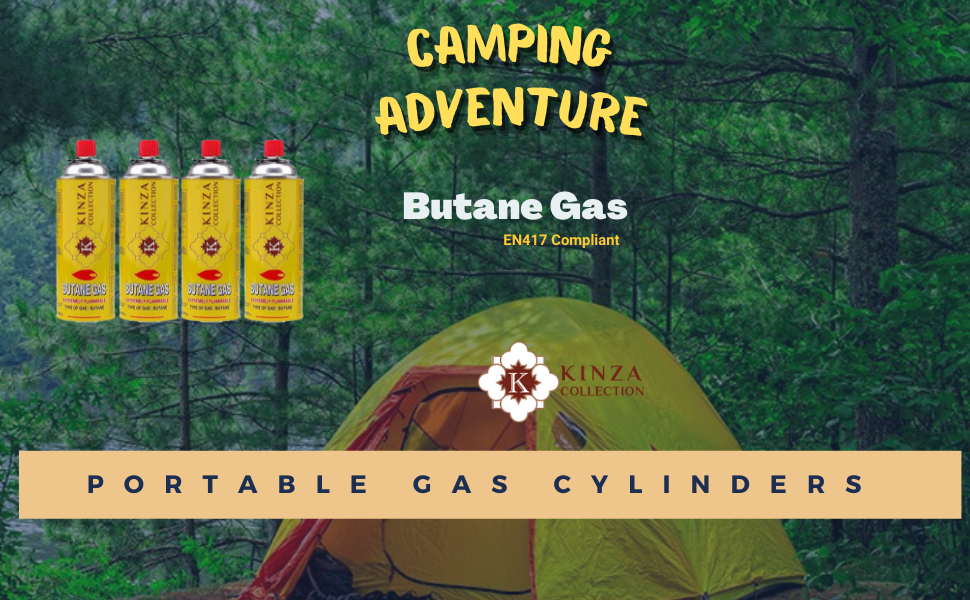 KINZA COLLECTION Camping Butane Gas Canisters BBQ Gas Bottle