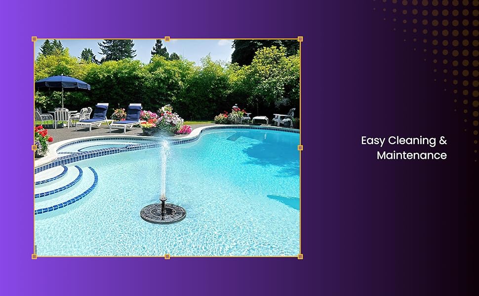 Fountain Solar Power Floating Water Pump for Pool Pond Garden and Patio Plants Round 5V 1.3W