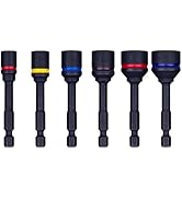NordWolf 6-Piece SAE Nut Driver Set, S2 Steel Impact Magnetic 2-9/16