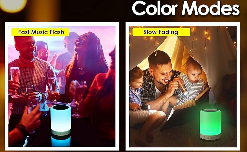 LED Touch Lamp Portable Bluetooth Speaker, Wireless HiFi Speaker Light