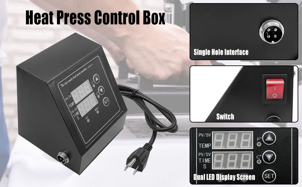 110V 1400W Heat Press Machine Digital Box for 15x15 Inch K