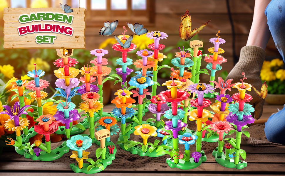 235PCS Flower Garden Building Toys for Girls, Educational Activity