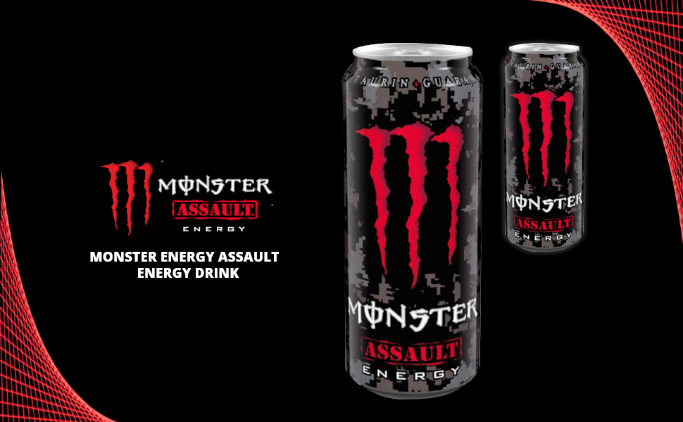 Monster Energy Assault Energy Drink Pack of 4 Pet Bottle, 4 x 500 ml Amazon.in Grocery