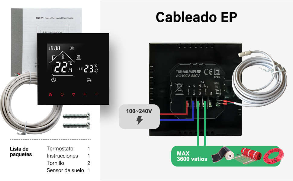 Termostato Inteligente Wi-fi para calentamiento