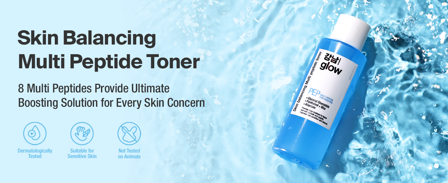 Gangnam Glow Multi Pepetide Toner Korean Skincare 
