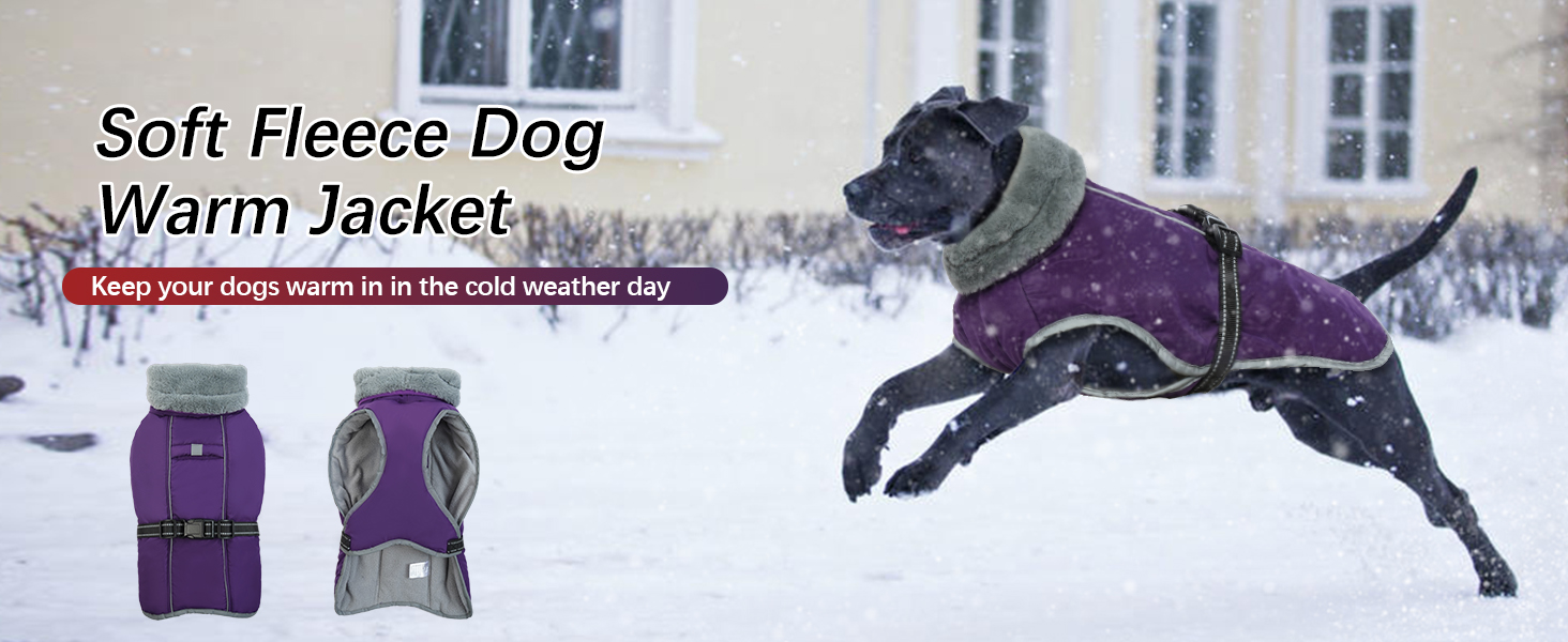 Bonaweite Dog Winter Coats, Extra Warm Dog Coat Padded Dog