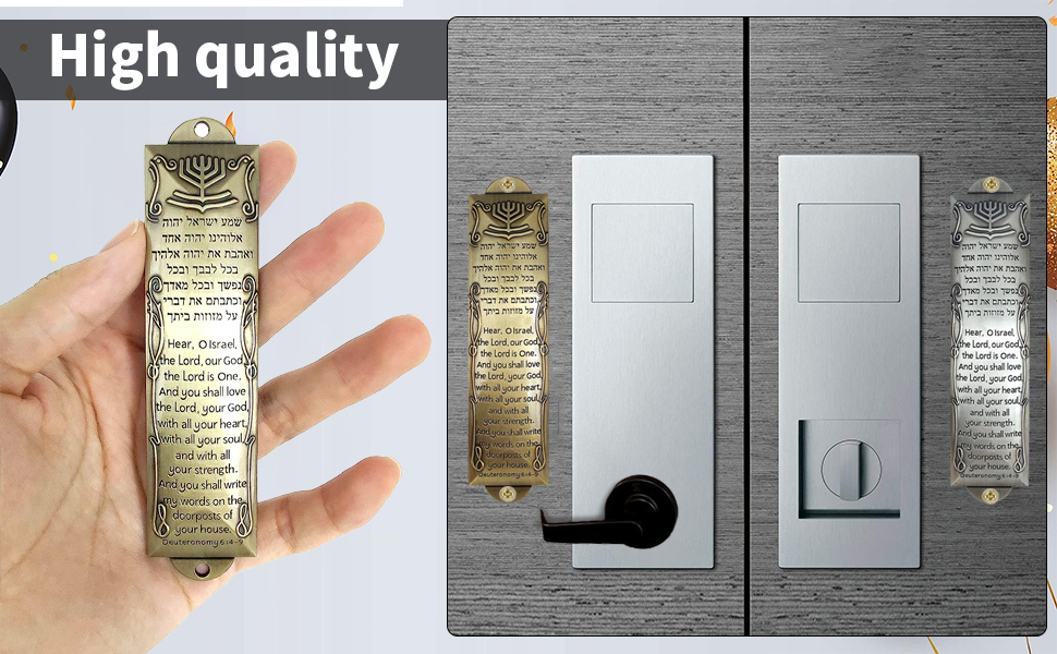 Joechie Set of 2 Mezuzahs Mezuzah with Scroll for Door