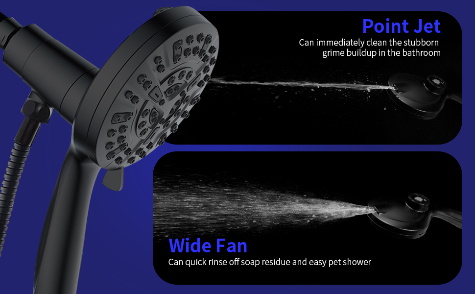 Fyhib Handheld Filtered Shower Head 10 Spray Modes High Pressure