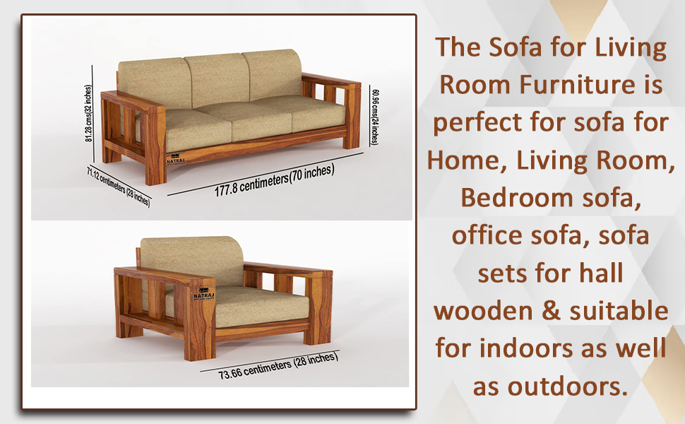 NATRAJ ART & CRAFT Sheesham Wood 6 Seater Sofa Set for Living Room