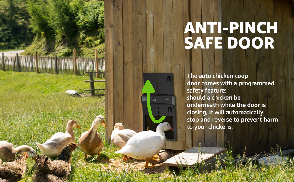 SHENDER Automatic Chicken Coop Door,Electric Auto Coop Door