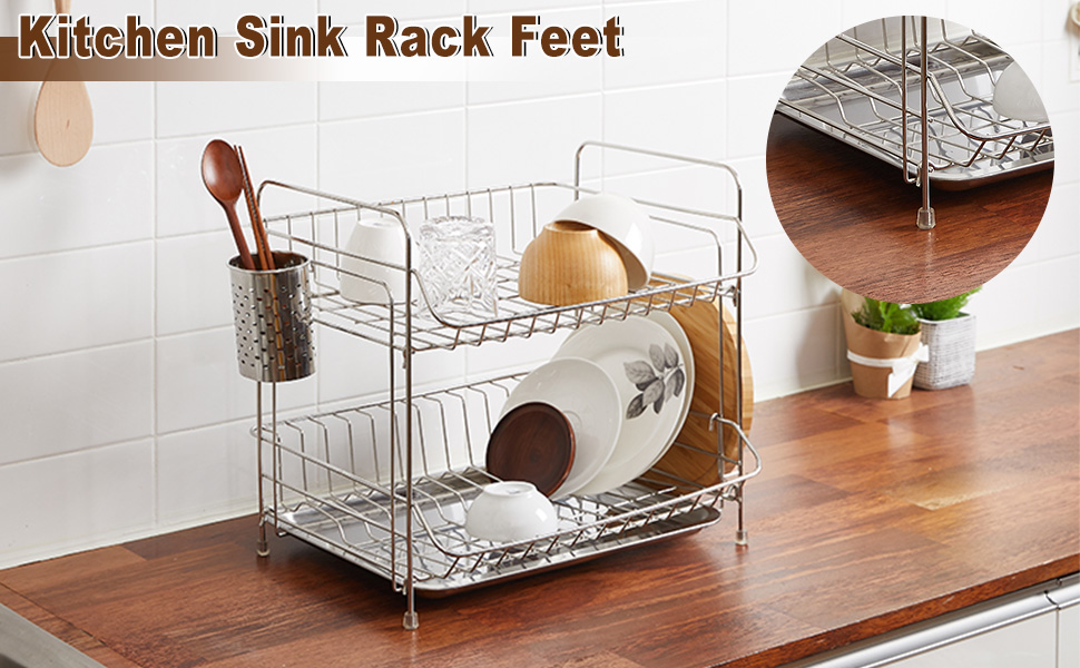 PATIKIL Kitchen Sink Rack Feet, 50 Pack 6mm ID Plastic Sink
