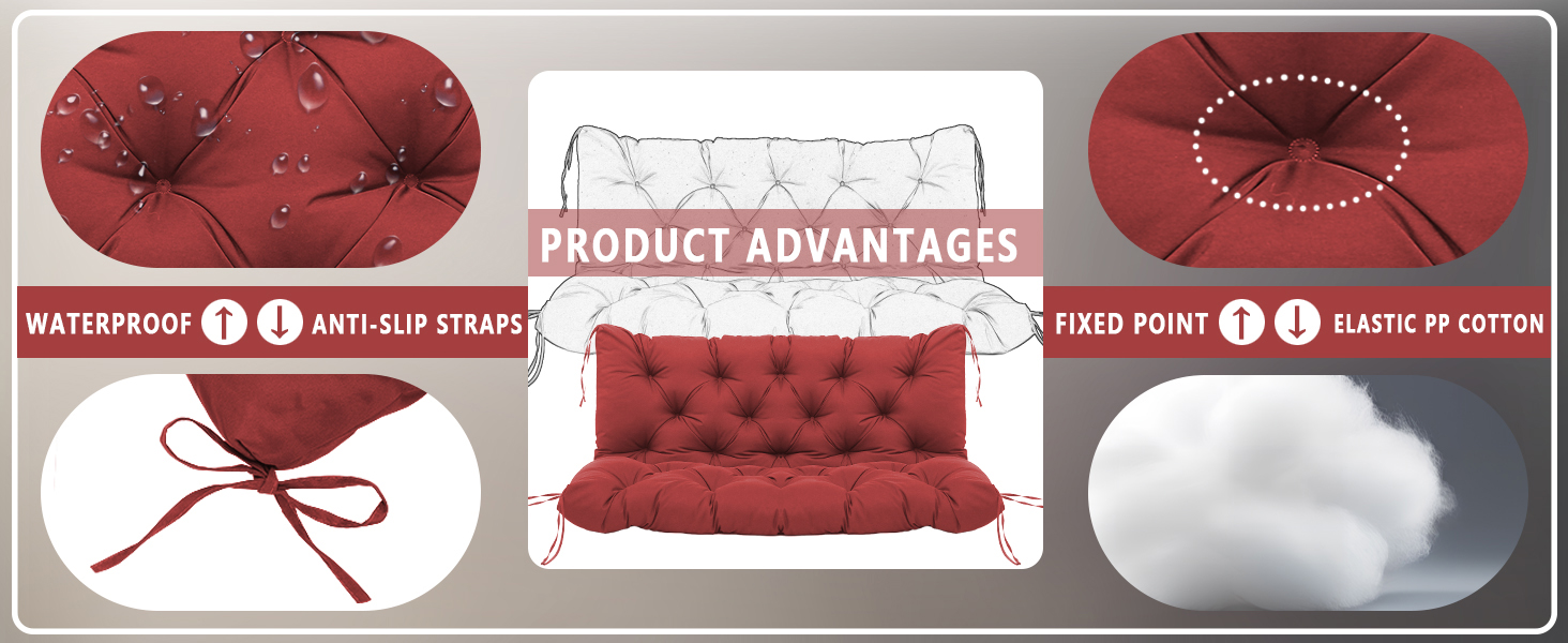 waterproof porch swing cushions
