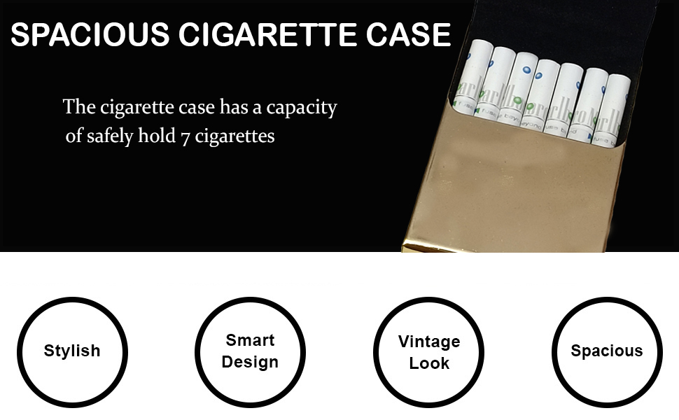 Indias Fashion Metal Cigarette Case Holder for 7 Cigarettes Box Crush