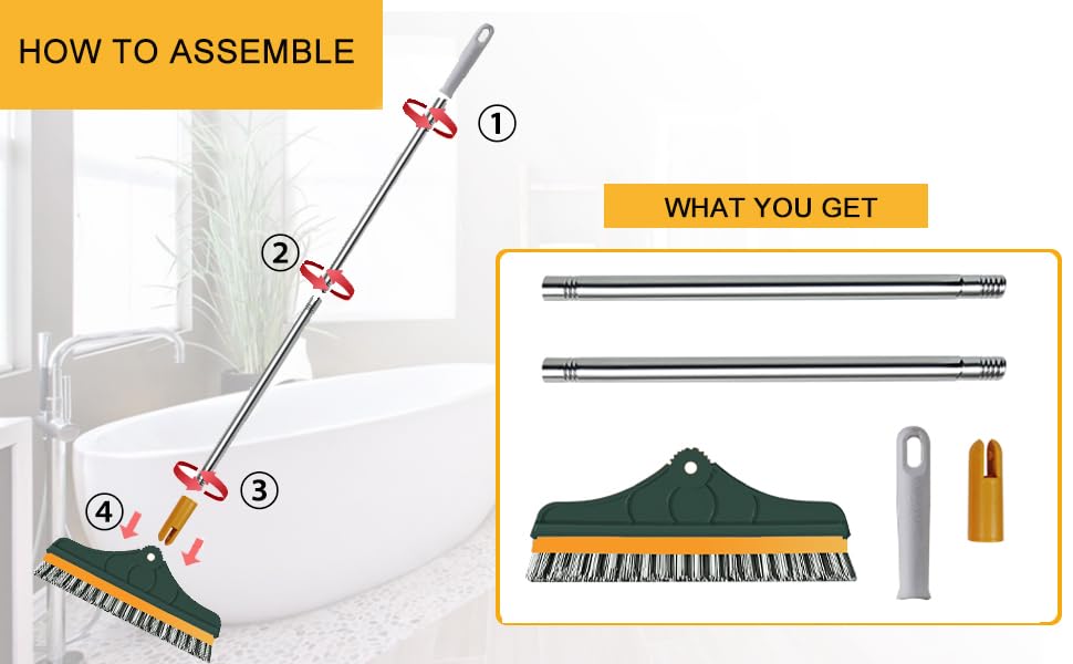 3 IN 1 FLOOR SCRUBBER WITH WIPER
