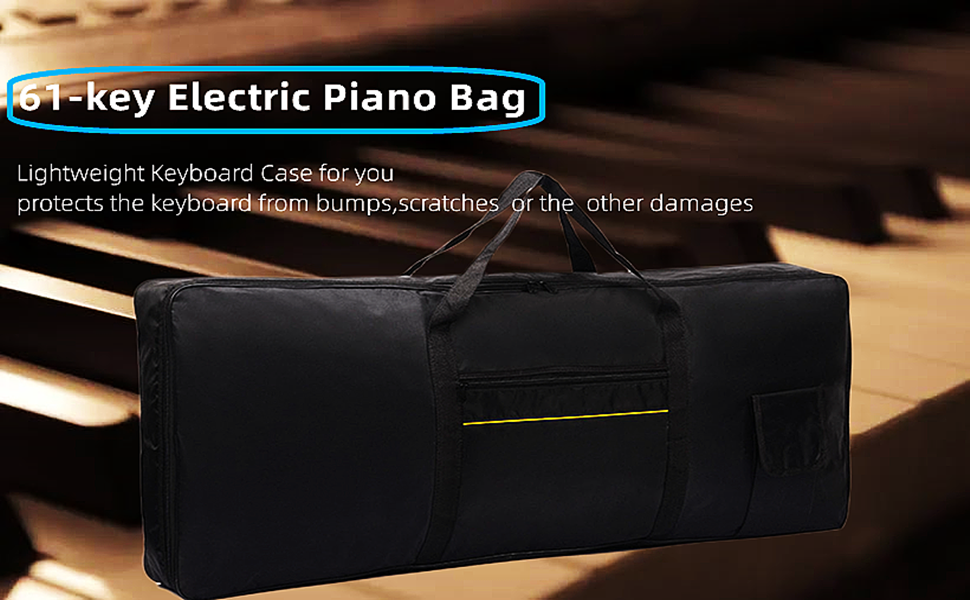 CALIDAKA Keyboard Bag Cover Portable Piano Padded Case 61