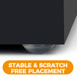 Stable Scratch-Free Placement 4 rubber bumpers holder stays securely protects surfaces scratches